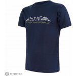 Sensor Merino Active PT Mountains kr. rukáv Deep Blue – Zboží Mobilmania