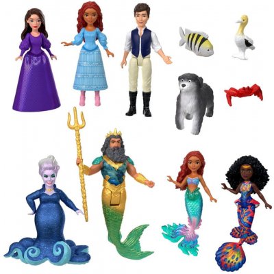 Disney The Little Mermaid Sada malých panenek a kamarádů ze země a moře – Zboží Mobilmania