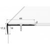 Schody Auer Matellprofile 44 x 17,5 x 2 mm Aluminium, elox., vrtaná, 270cm