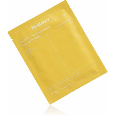 BIODANCE RADIANT VITA NIACINAMIDE REAL DEEP MASK Inovativní rozjasňující hydratační maska s niacinamidem a ovocnými extrakty 34 g – Zboží Dáma