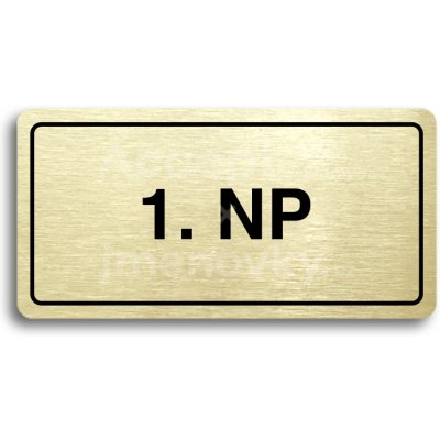 ACCEPT Piktogram 1. NP - zlatá tabulka - černý tisk – Zboží Dáma