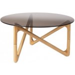 Dutchbone NAIA 80 cm světlé dřevo a hnědé sklo – Zboží Mobilmania