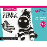 Ditipo Kreativní set Šití z ponožky Zebra 21 x 16 x 4 cm věk – Zboží Mobilmania