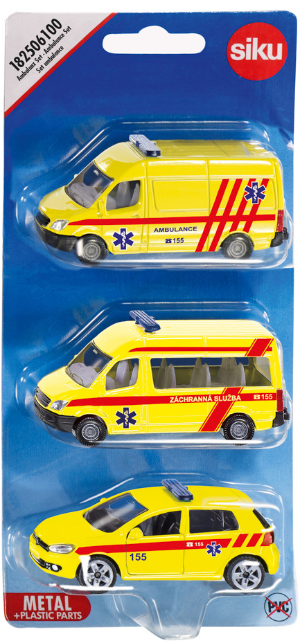 Siku set ambulance sada 3 aut