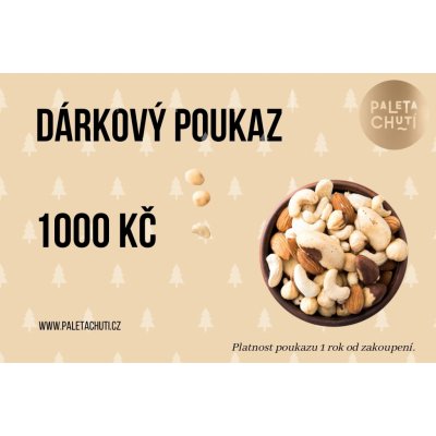 Paleta chutí Vánoční dárkový poukaz 1000 Kč – Zboží Dáma