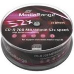 MediaRange CD-R 700MB 52x, spindle, 25ks (MR201) – Zboží Živě