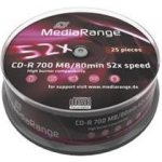 MediaRange CD-R 700MB 52x, spindle, 25ks (MR201) – Zbozi.Blesk.cz