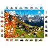Puzzle WOODEN CITY Dřevěné Santa Maddalena Dolomity Itálie 2v1 EKO 1010 dílků