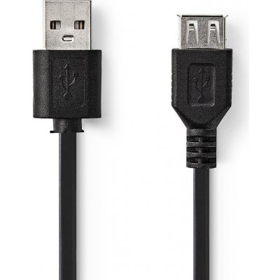 Nedis CCGT60010BK30 prodlužovací USB 2.0 zástrčka USB A - zásuvka USB A, 3m, černý – Zboží Mobilmania