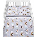 Baby Nellys povlečení Ježek a Duha šedé 120 x 90 cm – Zbozi.Blesk.cz