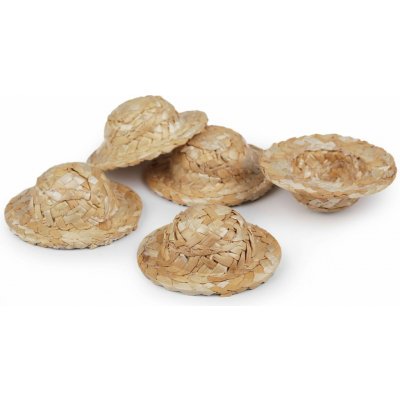 Mini slaměný klobouček pro postavičky a dekorace - přírodní sv. – Zboží Dáma