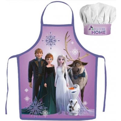 Max-fashion KFT Dětská zástěra FROZEN všichni set s čepicí fialová – Hledejceny.cz