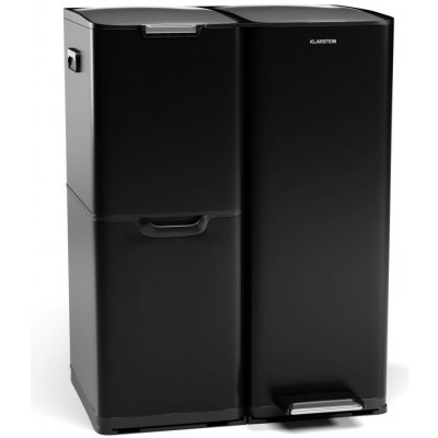 Klarstein Tiyo 3 v 1, odpadkový koš, 60 litrů, vyjímatelný koš, měkké zavírání KG28-I-60-black – Zboží Dáma