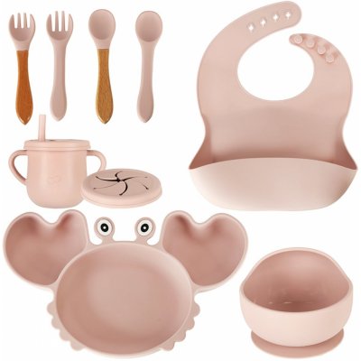 FunPlay Silikonové nádobí pro děti růžová 11 ks