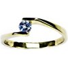 Prsteny Čištín zlatý žluté zlato zirkon akvamarin VR 214