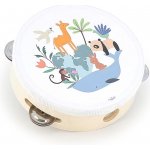 Vilac Dřevěná tamburína Zvířata světa Sarah Betz – Zboží Dáma