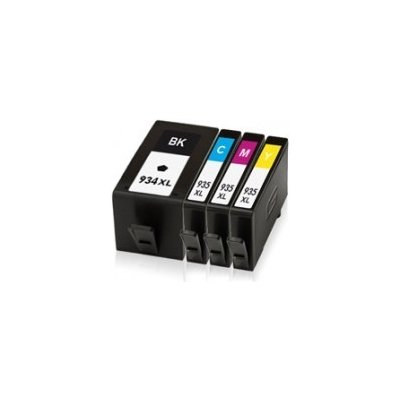 Uprint H-934/935XL PACK, Pack de 4 cartouches d'encre Uprint compatible HP  934XL/935XL (C2P23/24/25/26AE) Noir et Couleur.