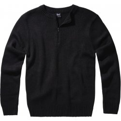 Brandit svetr pulover Armee zip 3/4 černý