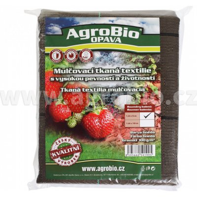 AgroBio Tkaná 1,6 x 10 m 100 g/m² hnědá – Zboží Mobilmania