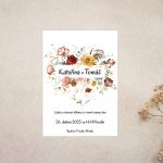 Svatební oznámení Pestrobarevná kytice v srdci 1 – Sleviste.cz