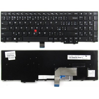 česká klávesnice IBM Lenovo ThinkPad Edge T540 L540 W540 E531 E540 černá US/CZ/SK - dotisk (malý enter)