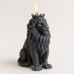 Svíčkománie3D Lev šedá 80 g – Zboží Dáma