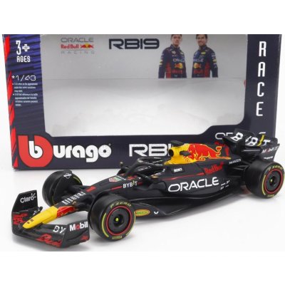 BBurago Model Bull F1 RB19 1 Max Verstappen 2023 červená 1:43 – Zboží Mobilmania