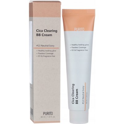 Purito Cica Clearing BB Cream 13 Neutral Ivory BB krém s obsahem pupečníku asijského 30 ml – Zboží Dáma