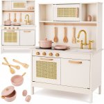 KIK dřevěná kuchyňka Retro Boho 100 cm s příslušenstvím – Zboží Dáma