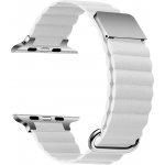 AW Prémiový kožený magnetický loop na Apple Watch - Bílý Šířka uchycení řemínku: 38/40/41mm Bilý IR-PKML001 – Hledejceny.cz