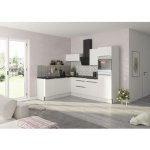 Optifit se spotřebiči Arvid986 Rohová kuchyňská linka 270 cm barva čela leskle bílá barva korpusu bílá – Zboží Dáma