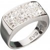 Prsteny Evolution Group Stříbrný prsten s krystaly bílý obdelník 735014.10 crystal