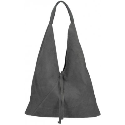 Kožená velká dámská kabelka Alma tmavě šedá – Zboží Mobilmania