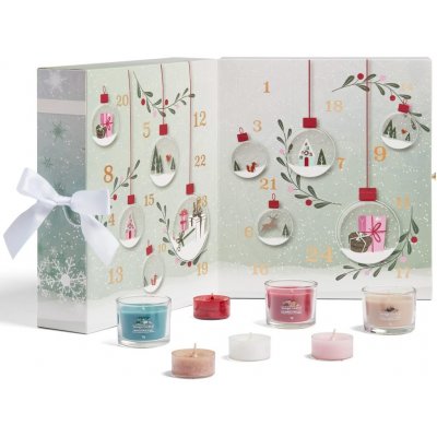 Yankee Candle Adventní kalendář Kniha votivní svíčky svícen – Hledejceny.cz