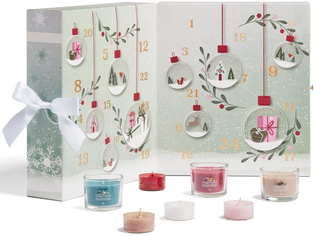 Yankee Candle Adventní kalendář Kniha votivní svíčky svícen