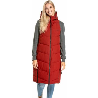 Dámská zimní dlouhá vesta Meatfly Tama červená – Zboží Mobilmania