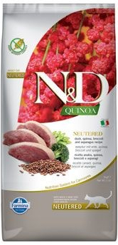 N&D GF Quinoa Cat Neutered Duck&Broccoli&Asparagus 5 kg