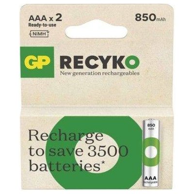 GP ReCyko AAA 850mAh 2 ks B25182 – Zboží Mobilmania