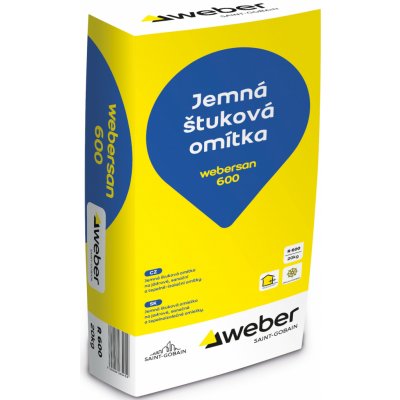 Weber.san 600 - jemná štuková omítka - 20 kg balení 20 kg (ks) – Sleviste.cz