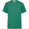 Dětské tričko Fruit Of The Loom tričko Valueweight T 100% bavlna zelená melír