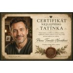 Bezvadary.cz Dárkový certifikát pro nejlepšího tatínka s vlastní fotografií A5 21 x 15 cm dc4 – Hledejceny.cz