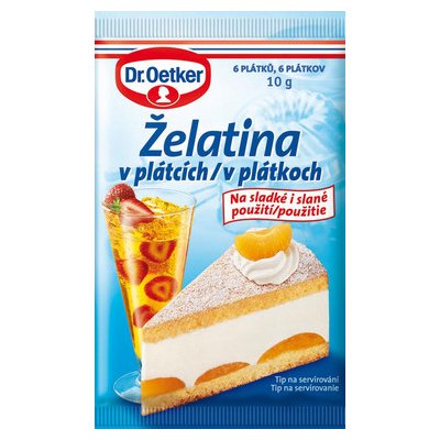 Dr. Oetker Želatina v plátcích 10 g – Zbozi.Blesk.cz