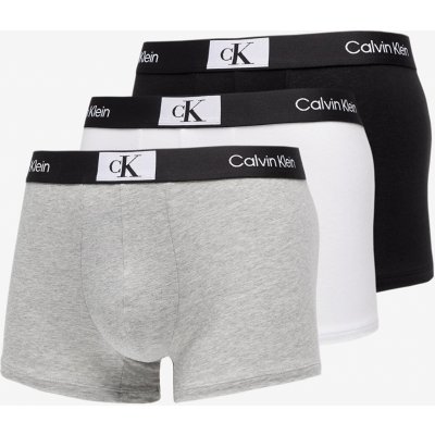 Calvin Klein ´96 Cotton Stretch Trunks 3-Pack Black/ White/ Grey Heather – Hledejceny.cz