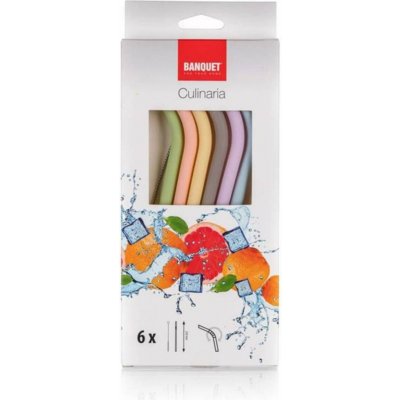 Banquet Culinaria Sada 6 silikonových brček 22 cm s kartáčkem – Zboží Dáma