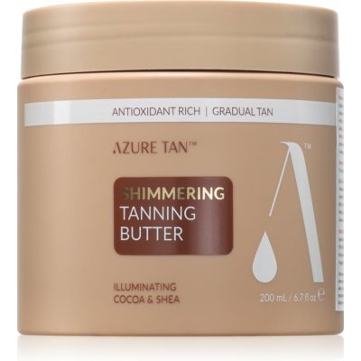 Azure Tan Shimmering Tanning Butter Rozjasňující tělové máslo pro postupné opálení 200 ml – Zboží Dáma