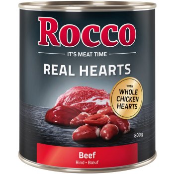 Rocco Real Hearts hovězí s celými kuřecími srdci 6 x 400 g