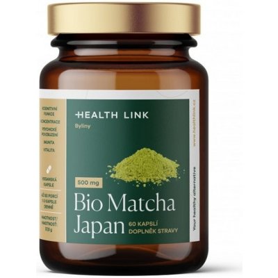 HEALTH LINK Matcha japan 500 mg BIO 60 kapslí – Hledejceny.cz