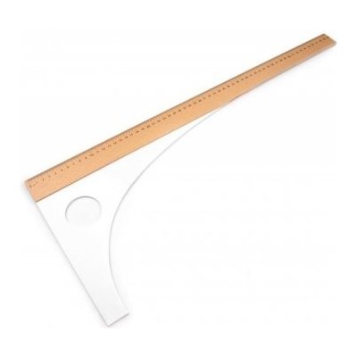 VTC Příložník / pravítko krejčovské na látky, bílá, jednostranný, škála 80cm – Zboží Dáma