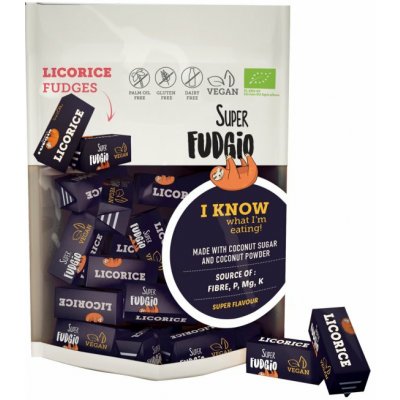 Super Fudgio Veganské karamely – lékořice BIO 150 g