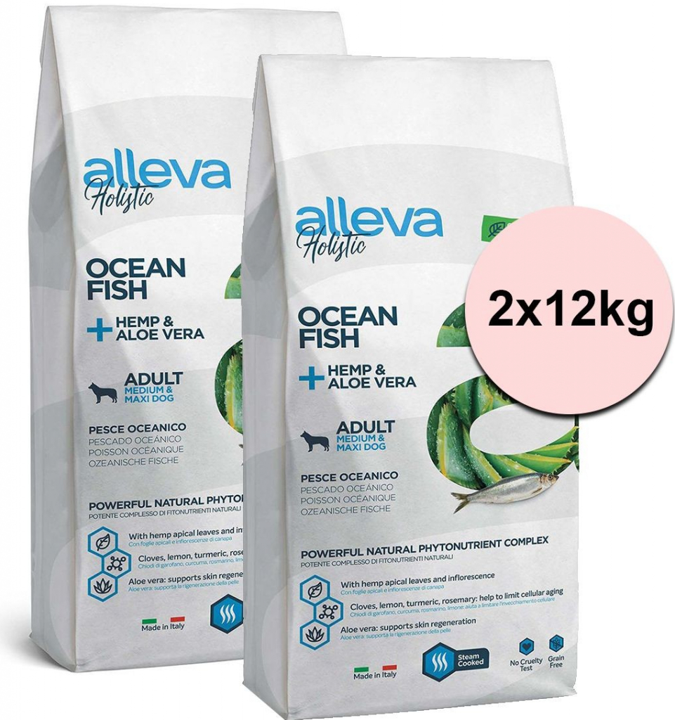 Alleva Holistic Adult Medium / Maxi Ocean Fish 2 x 12 kg